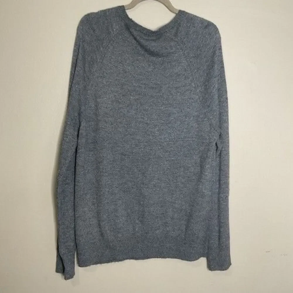 Banana Republic Grey Wool Blend Long Sleeve CrewNeck Sweater Men Size L Pullover